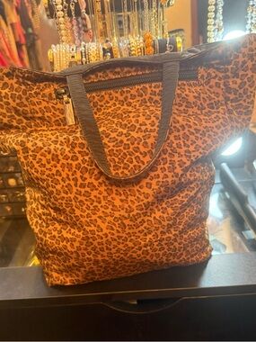 Bottega Veneta Leopard Print Tote in Brown and Black